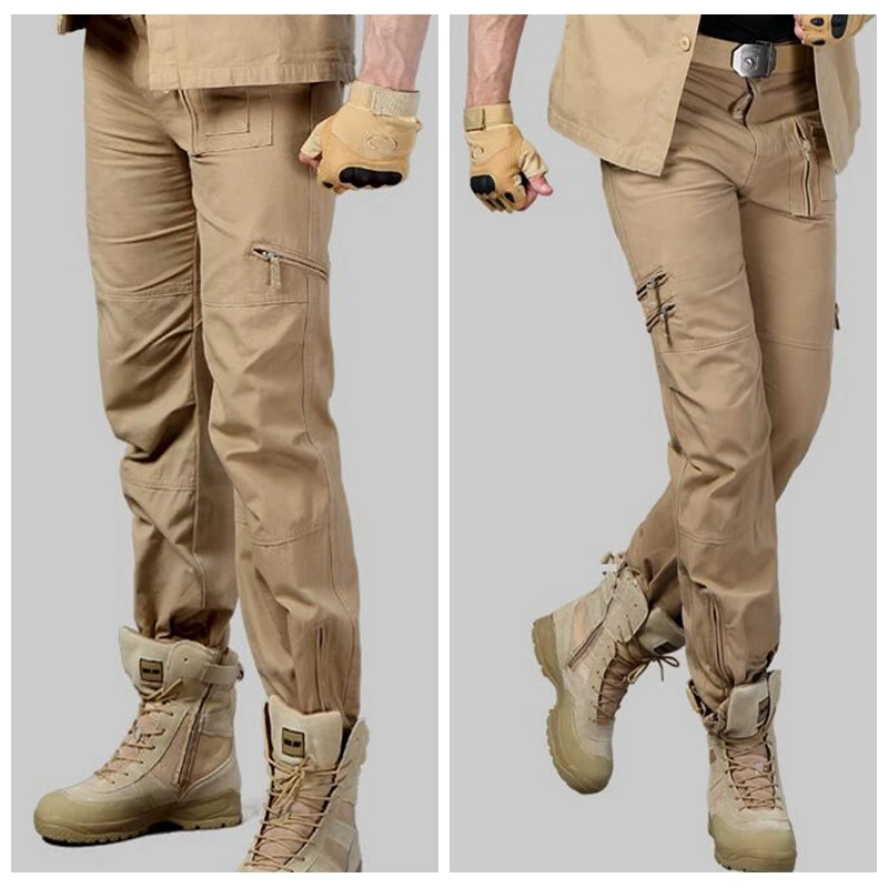 Мужские штаны для альпинизма из чистого хлопка, камуфляжные армейские тактические высококачественные удобные дышащие мягкие впитывающие пот штаны