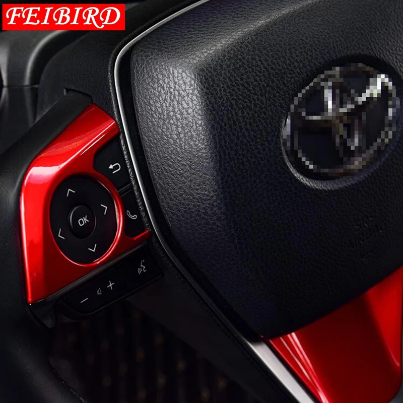 Auto Accessory Steering Wheel Decoration Cover Trim Fit For Toyota Camry 2018 2019 2020 Matte Silver / Carbon Fiber / Red Auto Accessory Steering Wheel Decoration Cover Trim Fit For Toyota Camry 2018 2019 2020 Matte Silver / Carbon Fiber / Red