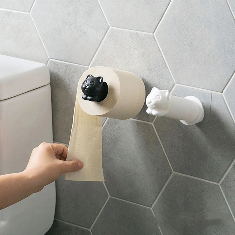 

Toilet Paper Holder Bathroom Punch-Free Towel Paper Roll Holder Self-Adhesive Napkin Holder Paper Holders