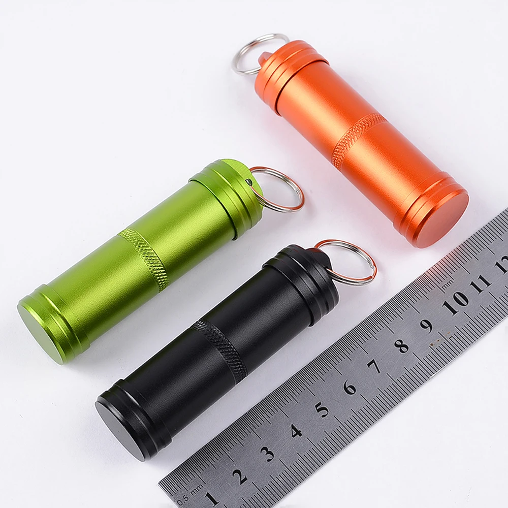 

Pill Bottle Super Strong Metal CNC Outdoor Waterproof Emergency First Aid Survival Pill Bottle Camping EDC Medicine Box