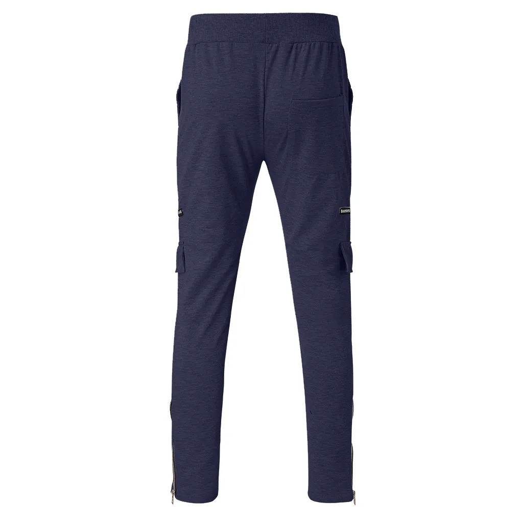 Feitong/высококачественные уличные брюки; мужские повседневные ветровки; спортивные длинные брюки; узкие брюки на молнии; брюки для бега; спортивные брюки