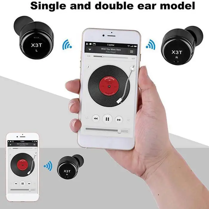 Портативные мини TWS беспроводные Bluetooth наушники HD звук в ухо громкой связи беспроводные Bluetooth наушники для телефона с зарядной коробкой