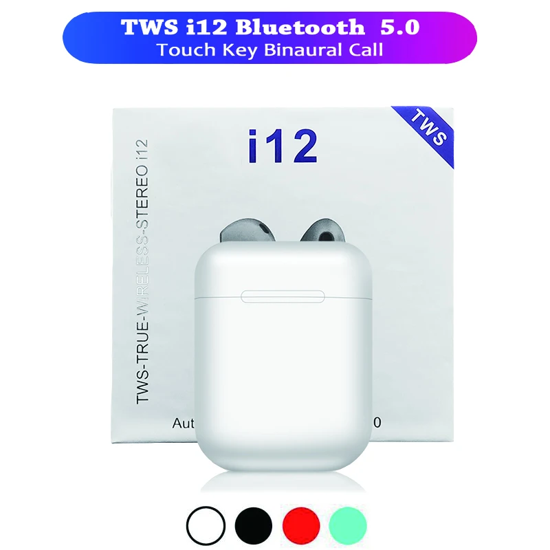 I12 tws беспроводные Bluetooth наушники гарнитура Питьевая стерео Hifi Bluetooth 5,0 сенсорное управление Air i11 наушники PK i9s I7s tws