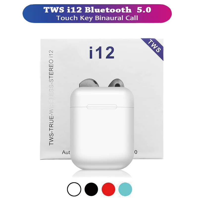 I12 tws беспроводные Bluetooth наушники гарнитура Питьевая стерео Hifi Bluetooth 5,0 сенсорное управление Air i11 наушники PK i9s I7s tws