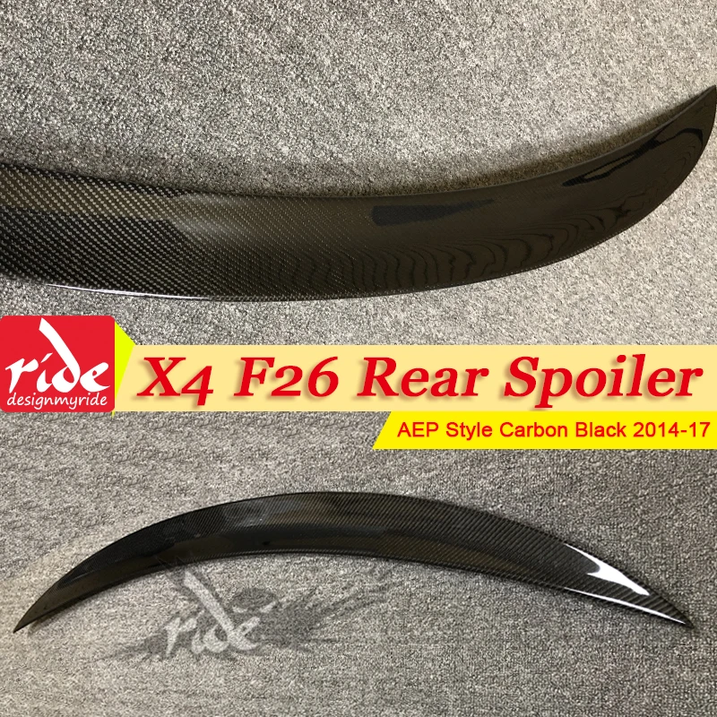 

Fits For BMW F26 X4 Trunk Spoiler Wing Lid Carbon Fiber P Style X-series X4 F26 Gloss Black Rear Trunk Spoiler Tail Wing 2014-17