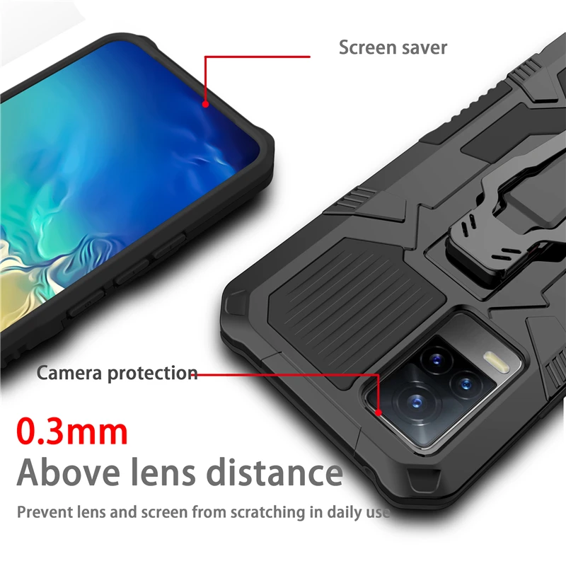Durable Magnetic Shockproof Armor Case with Belt Clip Stand