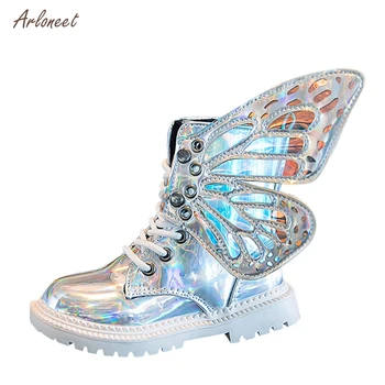 

Brand Newborn Infant Baby Girls Boys Butterfly Wings Detachable Wram Zip Short Boots Shoes Soft Sole Elastic Snow Shoes Boots