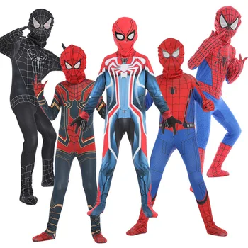 

Superhero Classic Venom Spiderman Iron Spiderman Cosplay Suit For Boys Halloween Costume For Kids Party Performance Gift