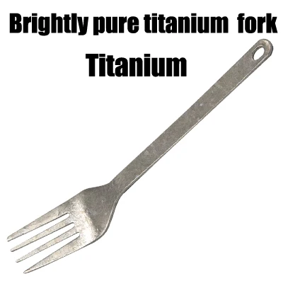 brightlyfork TiTo титановая Спортивная ложка 13,8 г Сверхлегкая Титановая Ложка с длинной ручкой для кемпинга пикника титановая вилка - Цвет: brightlyfork