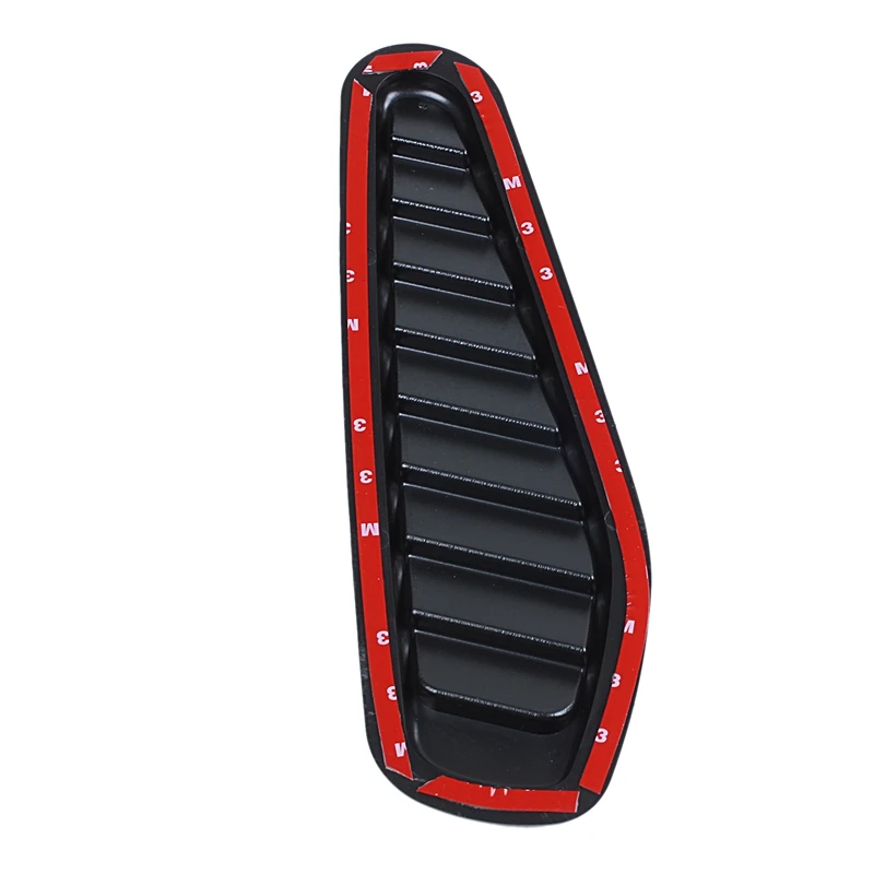 TOP!-2 Pcs Black Plastic Car Engine Hood Air Scoop Vent Side Fender Cover