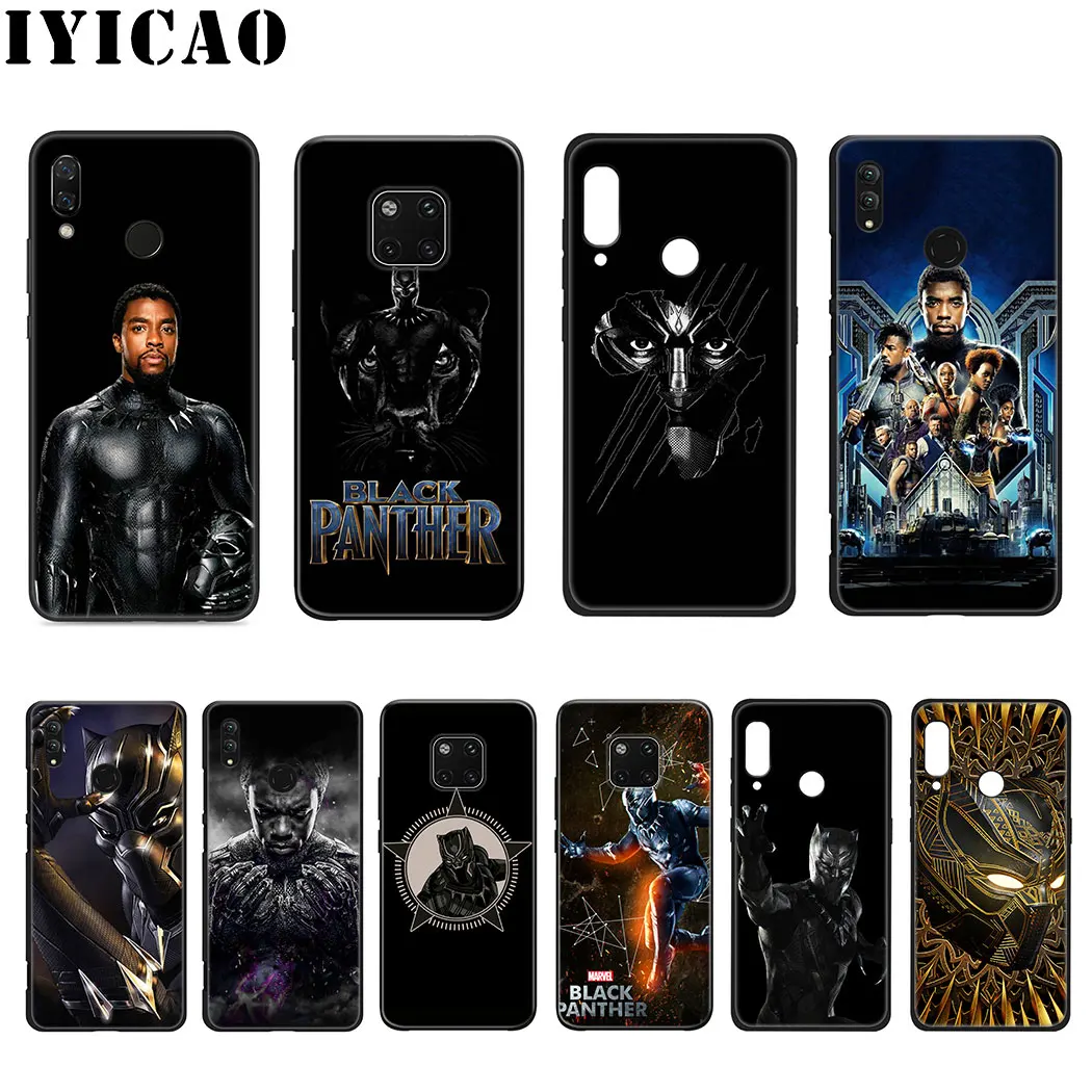 Marvel Black panther Soft Silicone Case for Huawei Mate 30 Pro Lite Y9 Prime P9 P8 Cover |