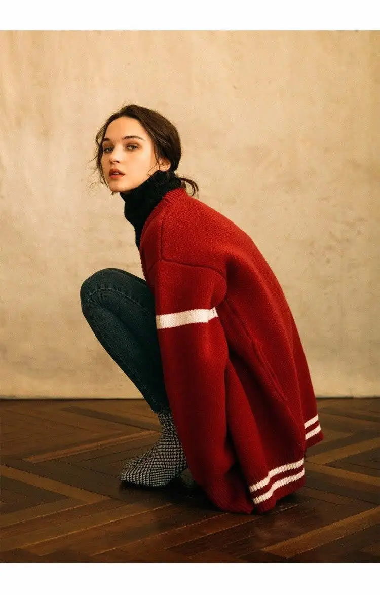 C. h. i. c кардиган Feminino свитер Харадзюку Ropa Invierno Mujer винтажный вязаный осенний женский жилет Femme Manche Longue корейский мех