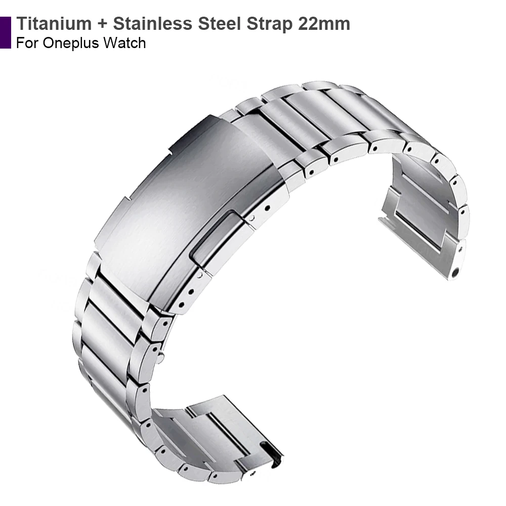 Cinturino In Acciaio Inossidabile Titanio + Metallo Per Cinturino Oneplus One Plus Smartwatch Cinturino Accessori Per Cinturino