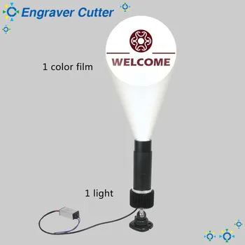 

15W Black Desktop or Mountable LED Gobo Projector Advertising Logo Light (with Custom Static Glass Gobos)