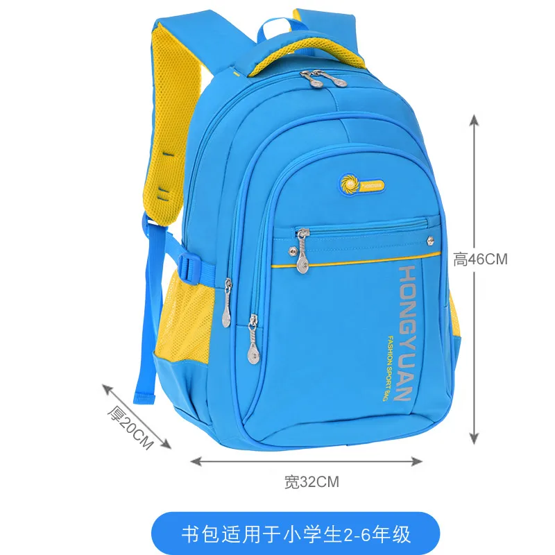 Hifuar детские школьные сумки для подростков мальчиков и девочек вместительный школьный рюкзак водонепроницаемый детский рюкзак для книг Mochila - Цвет: Blue
