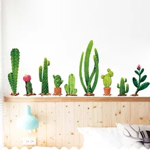 Импортные товары; творческий Северной Европе-Стиль комнатные растение кактус Спальня Self-декоративная наклейка горшечные растения воды
