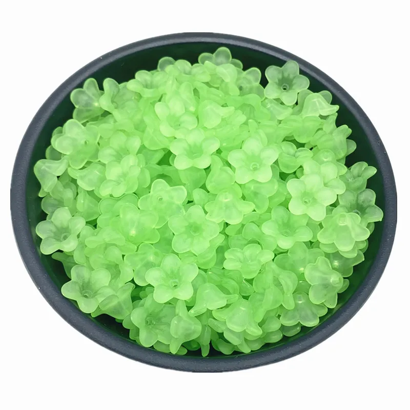 50pcs Fashion Matte Acrylic Flower Beads - 12.5mm Decorative DIY Jewelry Accessories