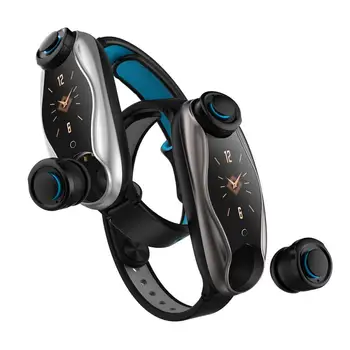 

T90 Fitness Bracelet With Bluetooth 5.0 Earphone IP67 Waterproof Sport Smart Watch Heart Rate Monitor Smart Wristband