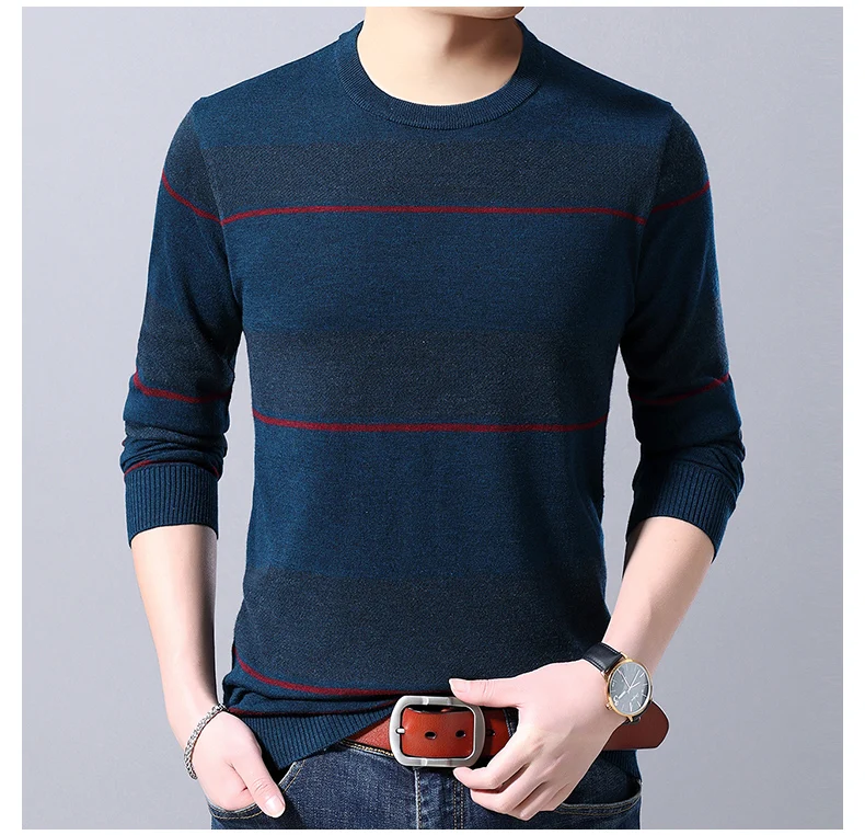 brand new casual thin striped knitted pull sweater men wear jersey mensluxury pullover mens sweaters male fashions 81002