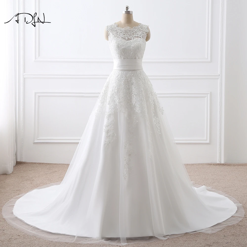 Adln Jewel Mouwloze Afneembare Trouwjurk Echte Foto Korte Kant Bruid Jurk Met Afneembare Rok Adln Jewel Mouwloze Afneembare Trouwjurk Echte Foto Korte Kant Bruid Jurk Met Afneembare Rok