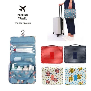 

Portable Travel Cosmetic Toiletry Storage Bag Unisex Hanging Folding MakeUp Bag Wash Organizer Pouch Travel Set Bathroom Kit