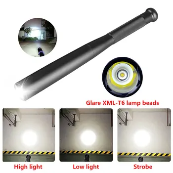 

Baseball Bat LED Flashlight Super Bright Baton Waterproof Aluminum Alloy Powerful Torch For Outdoor Emergency And Self-Defense
