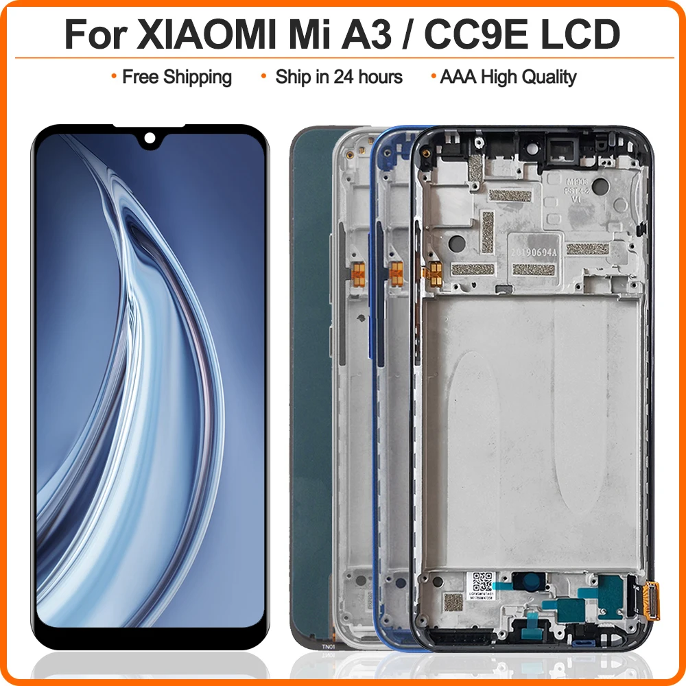 Оригинальный 6 01 ''Супер AMOLED для Xiaomi Mi A3 ЖК дисплей сенсорный экран дигитайзер