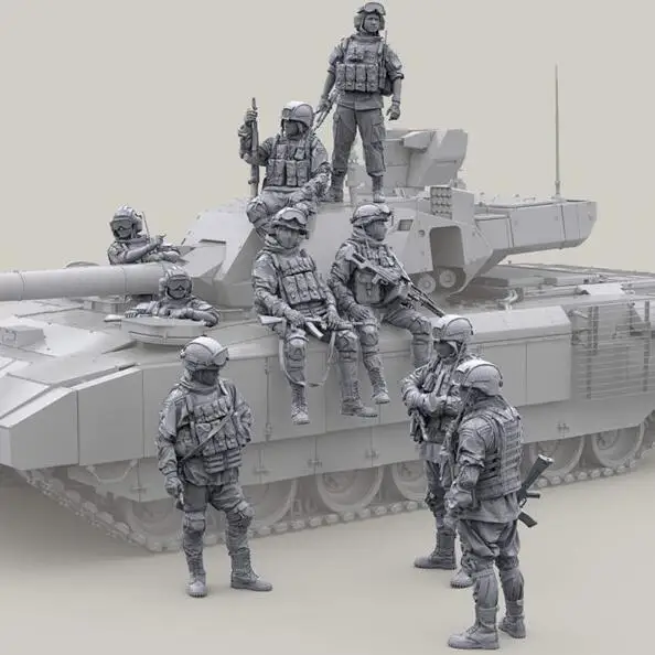 

1/35 Resin Figures Tank Soldiers 9pcs/set (no tank)