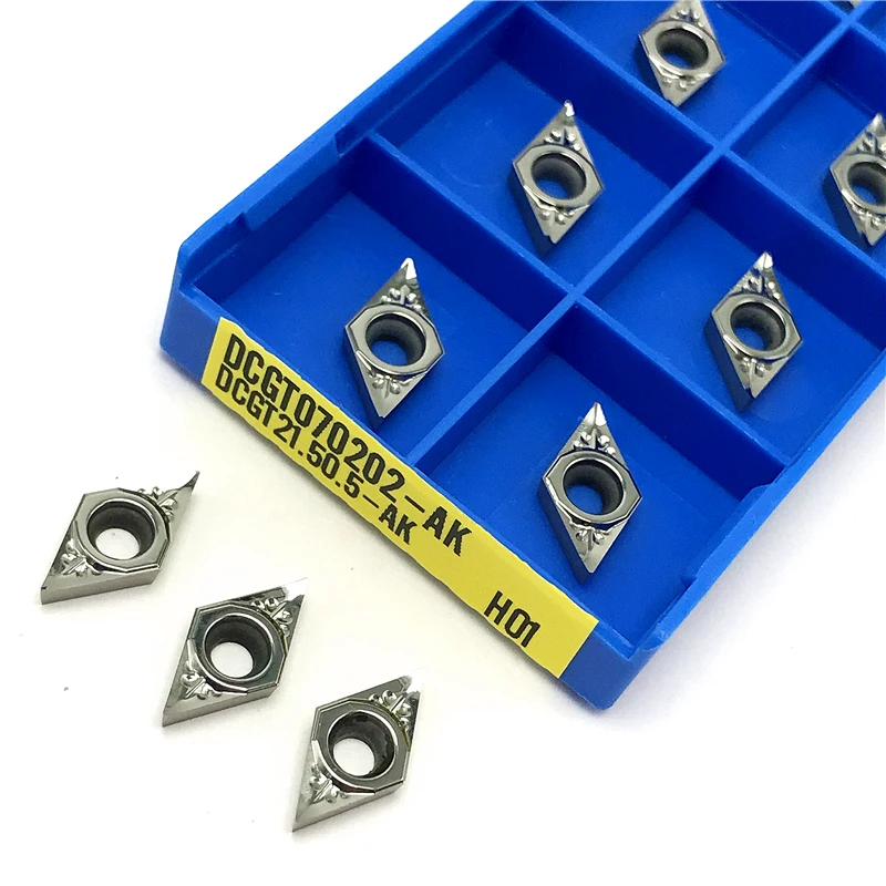 DCGT070202 DCGT070204 DCGT11T304 DCGT11T308 Aluminum turning tool Cutting Tool CNC Turning Inserts Copper aluminum processing end mill