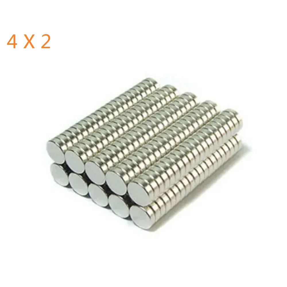 

50pcs 4x2mm Super Powerful Strong Bulk Round NdFeB Neodymium Disc Magnets Dia 4mm x 2mm N52 Rare Earth Magnet 4*2