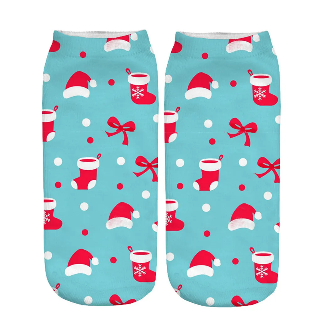 3 Pairs Christmas Socks Autumn Winter Santa Claus Deer Patterns Warm Meias Funny Socks носки с надписями новогодние носки