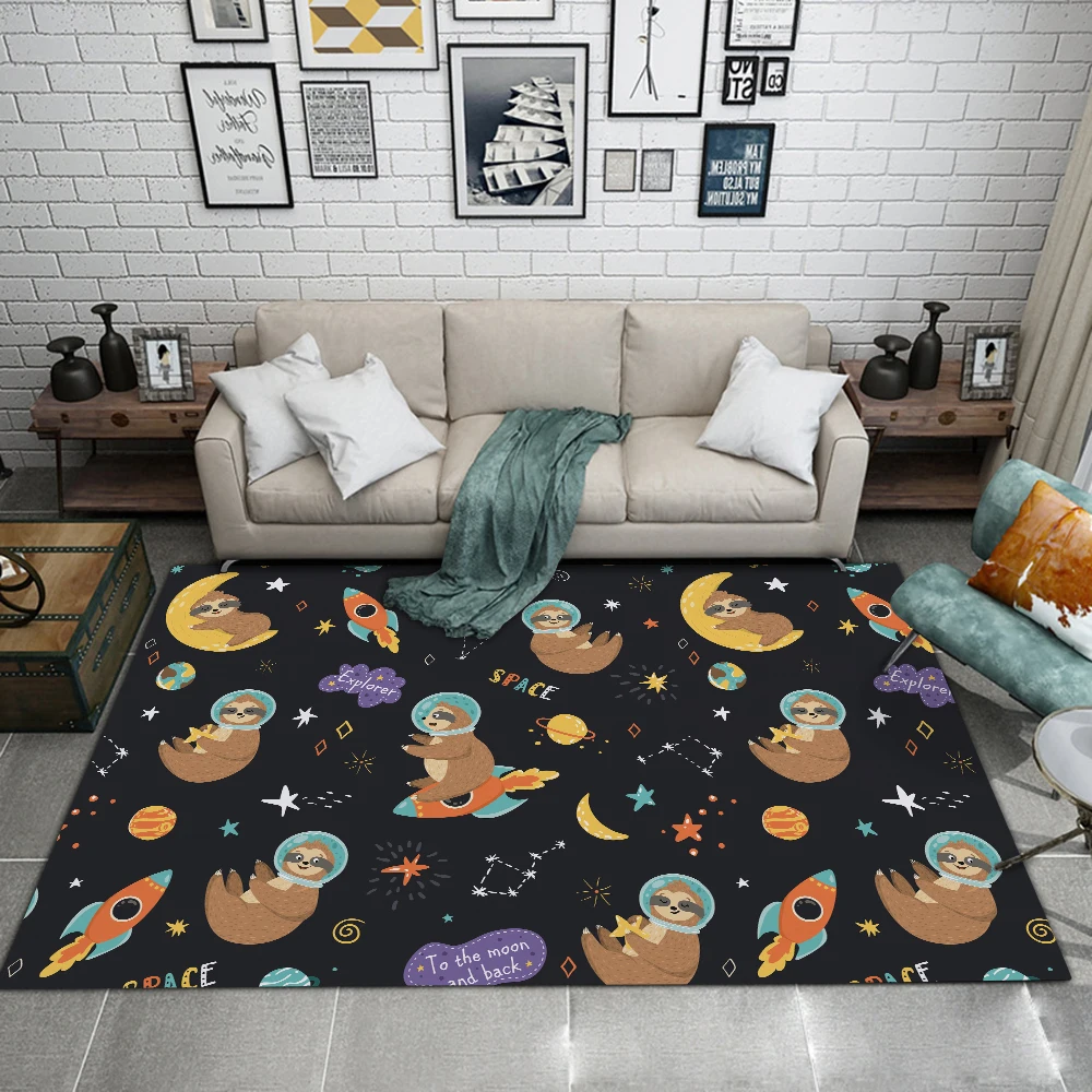 Miracille милый мультяшный Ленивец большой коврик для гостиной прямоугольный ковер нескользящий коврик для спальни - Цвет: MLRC007-5