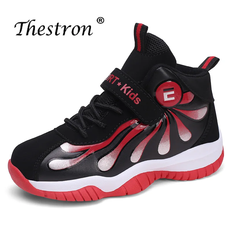 Autumn/Winter Warm Jogging Shoes for Boys Red Children Sport Shoes Brand Teenage Trainers High Top Kids Boy Sport Shoes Outdoor