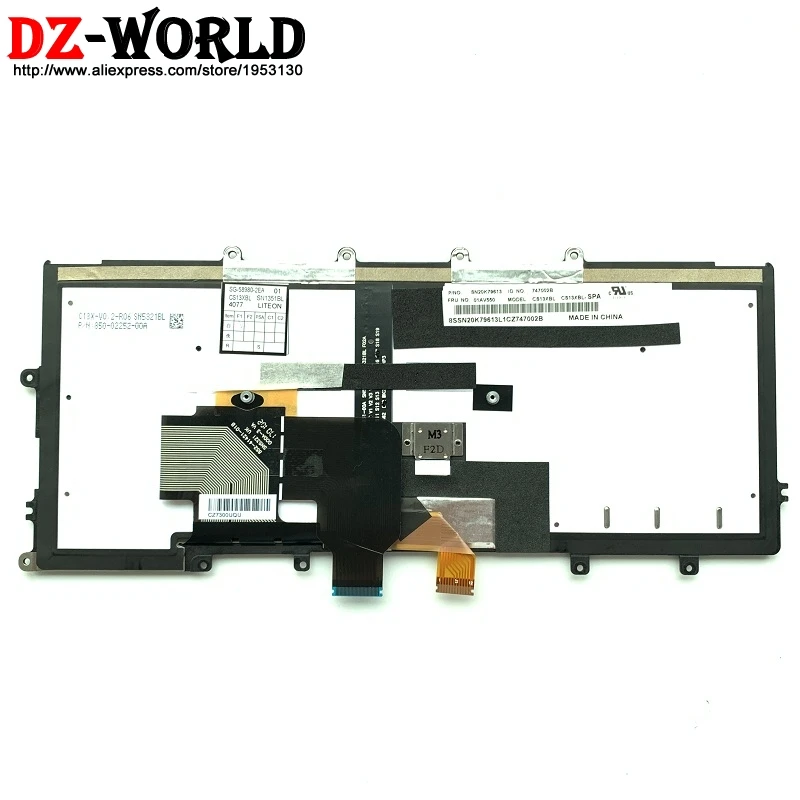 ES Латинский Испанский клавиатура с подсветкой для lenovo Thinkpad X230S X240 X240S X250 X260 подсветка Teclado 01EN596 01EP072