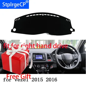 

Car Dashboard Cover Mat for honda vezel 2015 2016 2017 Right Hand Drive Dashmat Pad Dash Mat Covers Dashboard Accessories