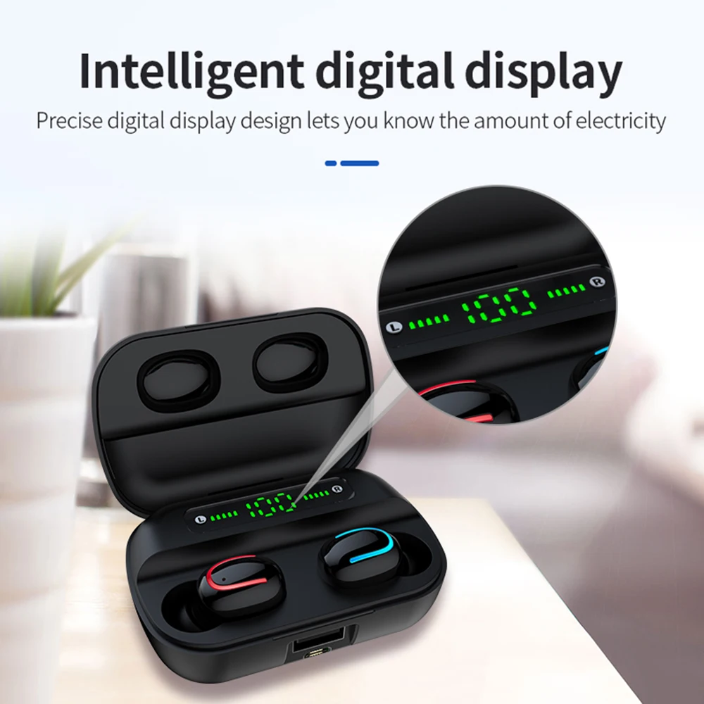 TWS Bluetooth наушники с громкой связью, бинауральные Bluetooth наушники для телефона, 3D стерео музыкальные наушники, беспроводные мини-наушники