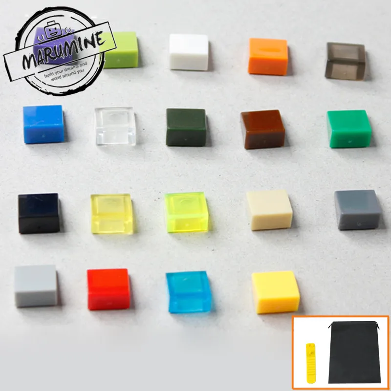 

MARUMINE 300PCS/Lot Slope 1 x 1 Building Blocks Set MOC Educational Toys Classic Bricks City DIY for Kids Boys Girls