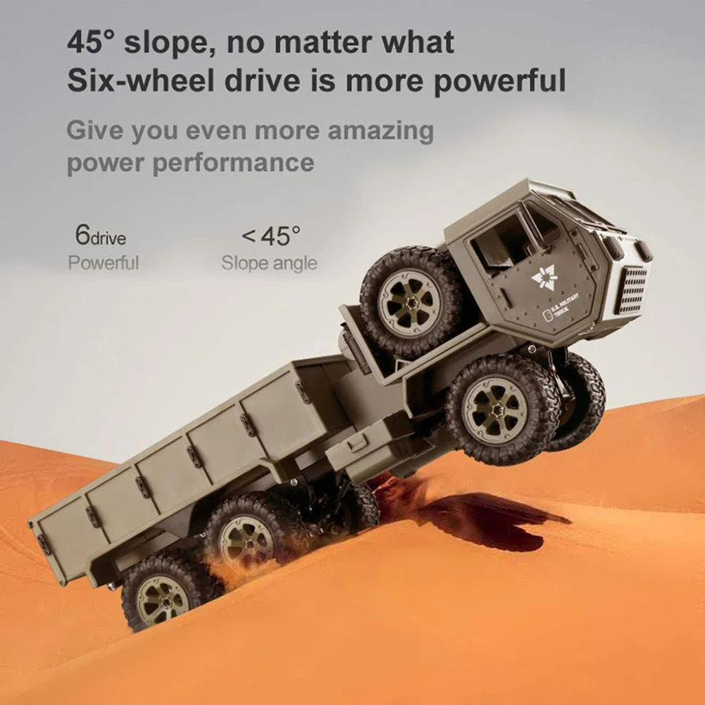 1:16 RC военный грузовик армии США 2,4 GHz 6WD мощный пульт дистанционного управления электрический автомобиль грузовик модель игрушки для мальчиков подарок