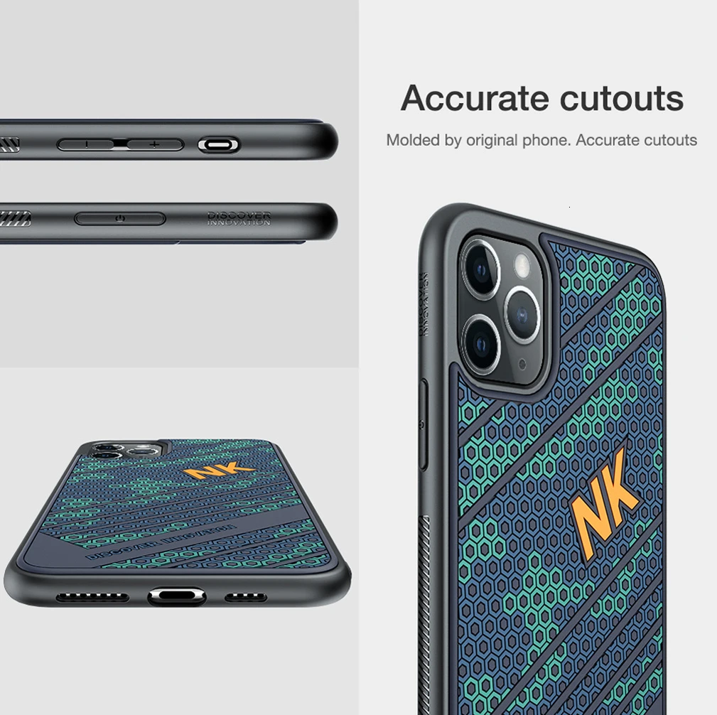 Для Apple iPhone 11 Pro Max чехол NILLKIN Striker чехол 3D Текстура ТПУ силиконовый спортивный стиль PC задняя крышка для iPhone11 Pro