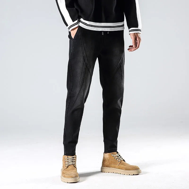 SingleRoad джинсы мужские джинсовые штаны 2019 хип хоп свободные уличные черные брюки высокого качества повседневные Прямые мужские джинсы для