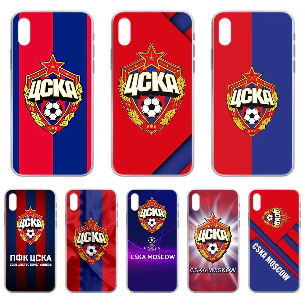 Moscow football PFC CSKA shell Transparent Phone Case cover For iphone 4 4S 5 5C 5S 6 6S PLUS 7 8 X XR XS 11 PRO SE 2020 MAX | Мобильные