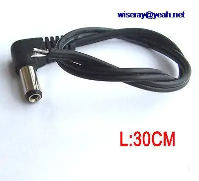 

DHL/EMS 250pcs Right Angle 5.5MM X 2.1mm DC Power Plug Male Charger Cables Connector 30CM-A8