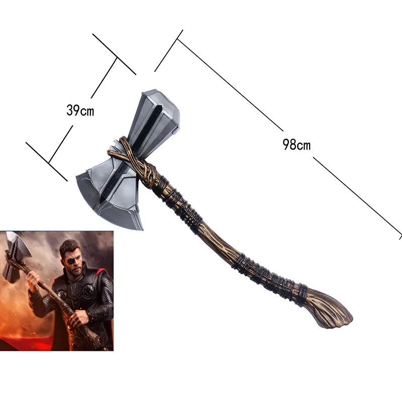 3" Мстители Тор оружие Stormbreaker реквизит 1:1 масштаб Косплей моделирование Искусство ремесло сплав фигурка игрушка коробка 98 см V113