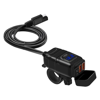 

Car Assessoires 12V Motorcycle Dual USB QC3.0 Fast Charger Voltmeter Waterproof Dust-proof Plastic Cover Tablets Sewiyolin