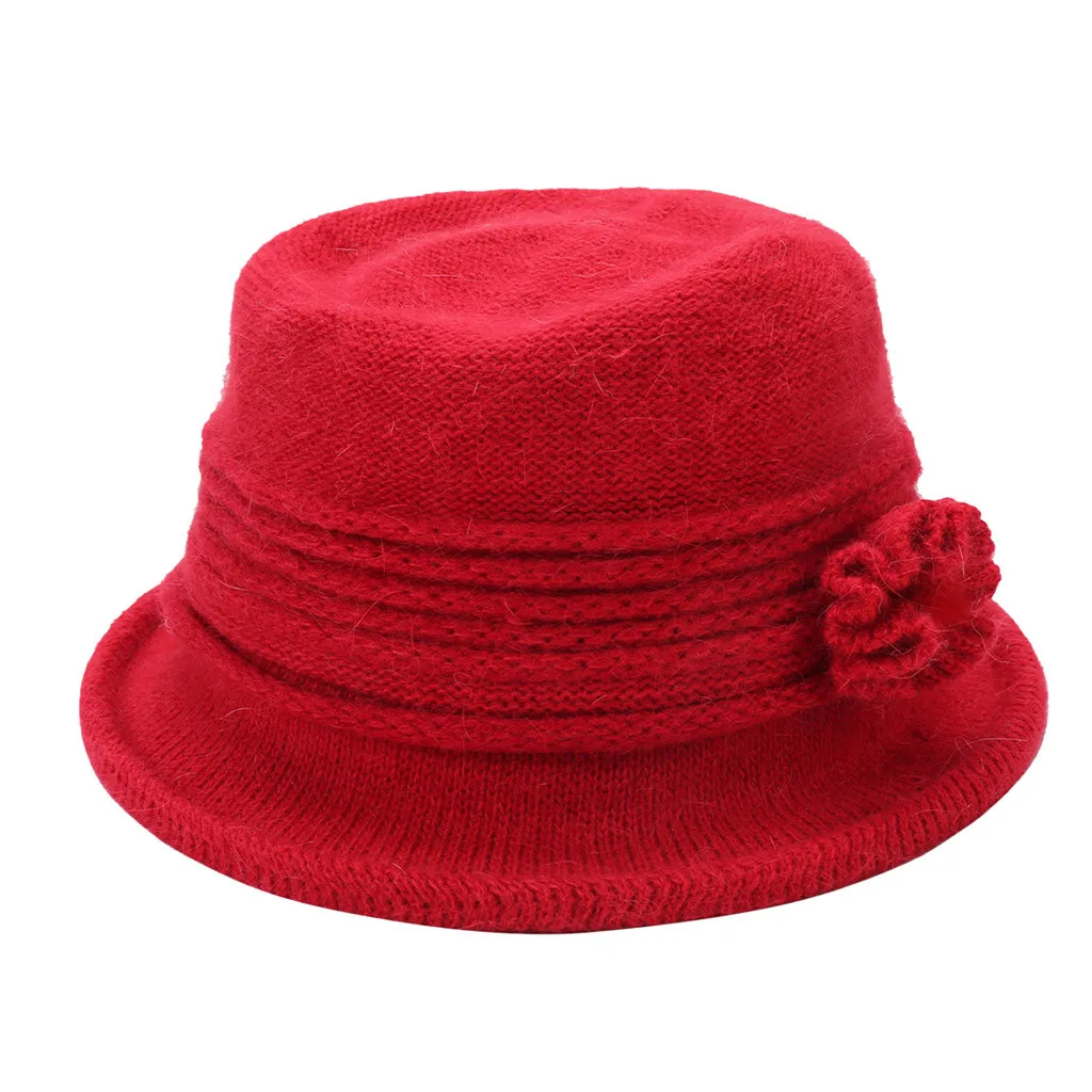Red Новая женская Лыжная теплая шапка для девочек, Зимняя Повседневная вязаная шерстяная шапочка, шапка из конопляной ткани, зимние шапки для женщин, элегантные стильные шапки vissershoedje - Цвет: Red