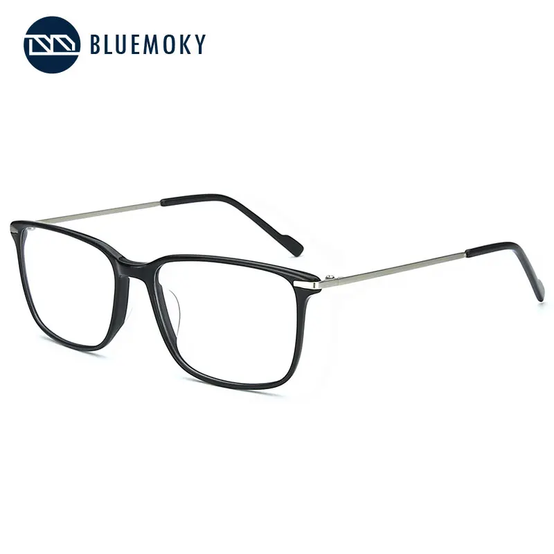 BLUEMOKY Square Glasses Frame Men Optical Myopia Glasses Frame Fashion Eyeglasses Transparent Clear Lens Glasses Eyewear - Цвет оправы: 004