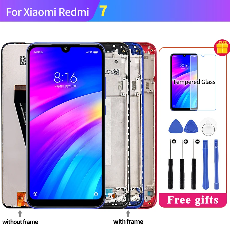 Для Xiaomi Redmi 7 ЖК-дисплей кодирующий преобразователь сенсорного экрана в сборе с