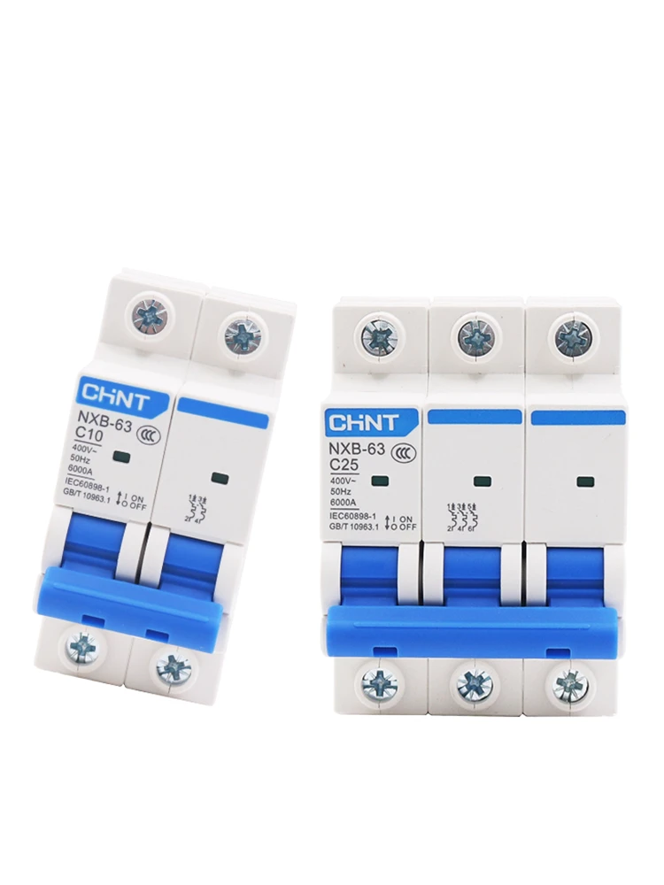 CHNT CHINT Miniature Circuit Breaker NXB-63 MCB 3P C6 C10 C16 C20 C25 C32 C40 C50 C63A Replace DZ47-63 Air Switch