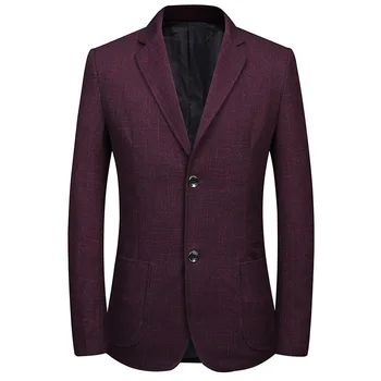 

2020 Men Slim Fit British Style Handsome Business Leisure blazer Youth Twill Thick blazer
