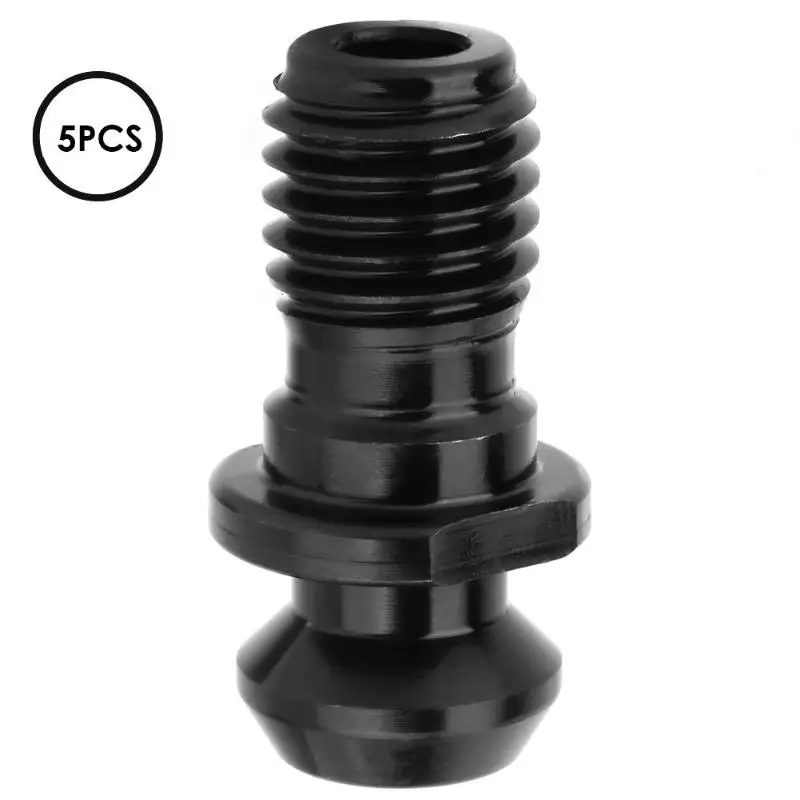 

5pcs/set CAT40 ER16 Pull Stud Retention Knob Kits HRC48-50 High Carbon Steel Wear-Resistant Rust Precision Collet Chucks